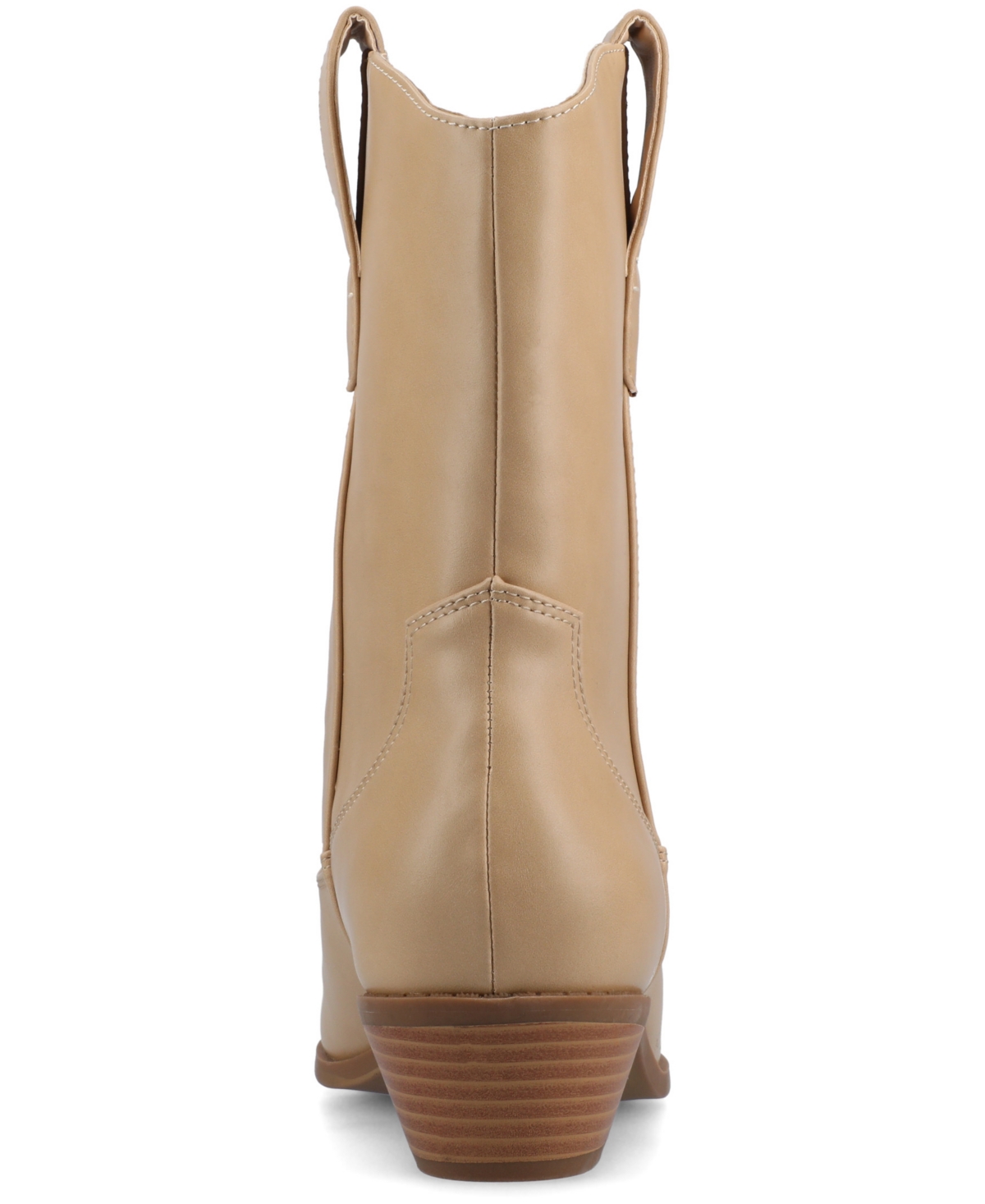 Journee Collection Women's Fritzie Western Pointed Toe Comfort Ankle Booties In Brown