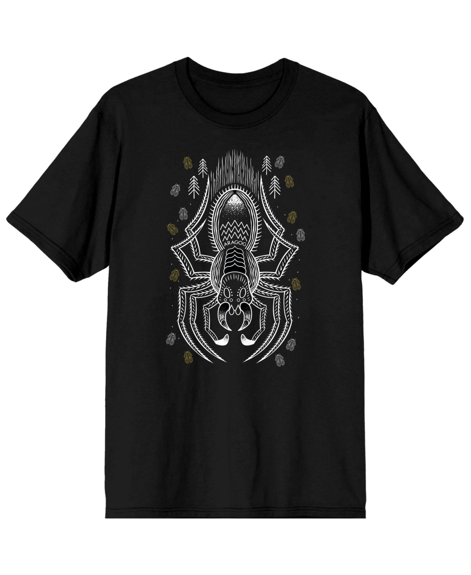 Big & Tall the Chamber of Secrets Spider Aragog Black Graphic Tee-6XL