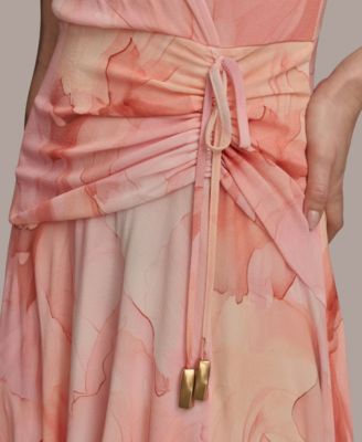 【Donna Karan New York】Printed Ruched A-Line Dress Donna Karan New York Women's Printed Ruched A-Line Dress