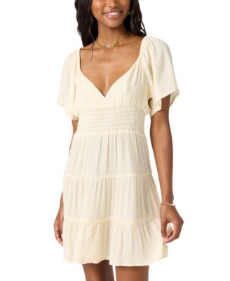 Juniors' Layken Short-Sleeve Solid Mini Dress