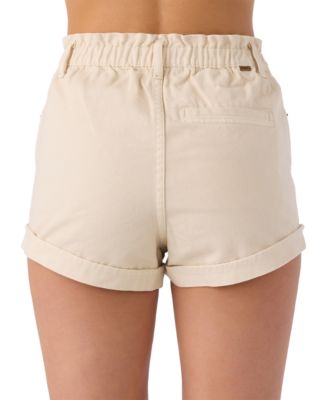 Juniors' Tasia Tapioca High-Rise Jean Shorts