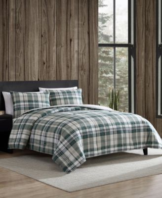 Timbers Plaid Duvet Cover Set, Full/Queen