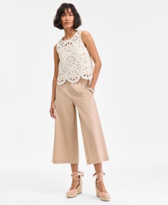 Women's Sequin Crochet Scallop-Hem Tank, Exclusively at Macy's