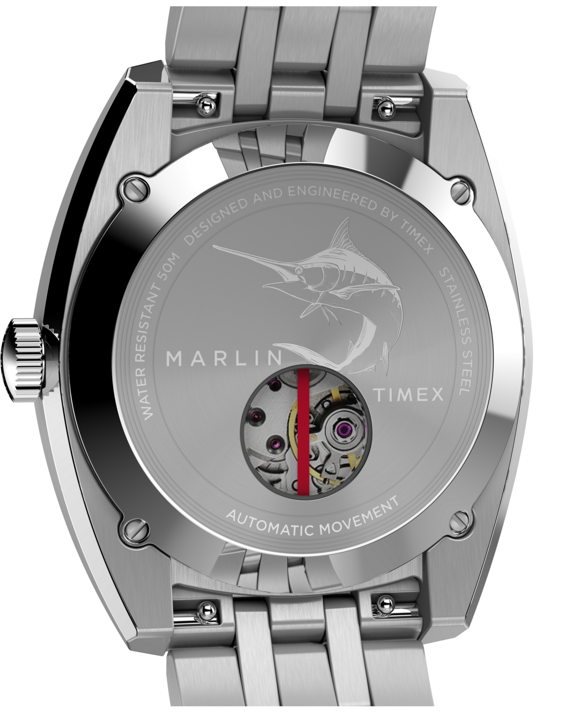Timex ® Marlin Mod Retro Automatic Bracelet Watch, 39mm In Silver Tone