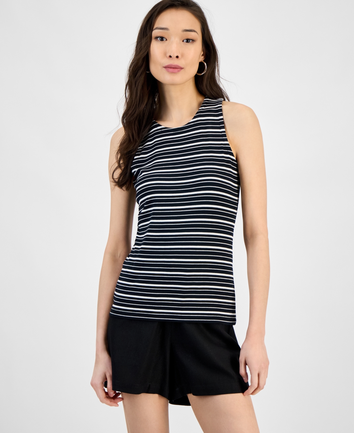 Inc International Concepts Women's Ribbed Knit Tank Top, Exclusively At Macy's