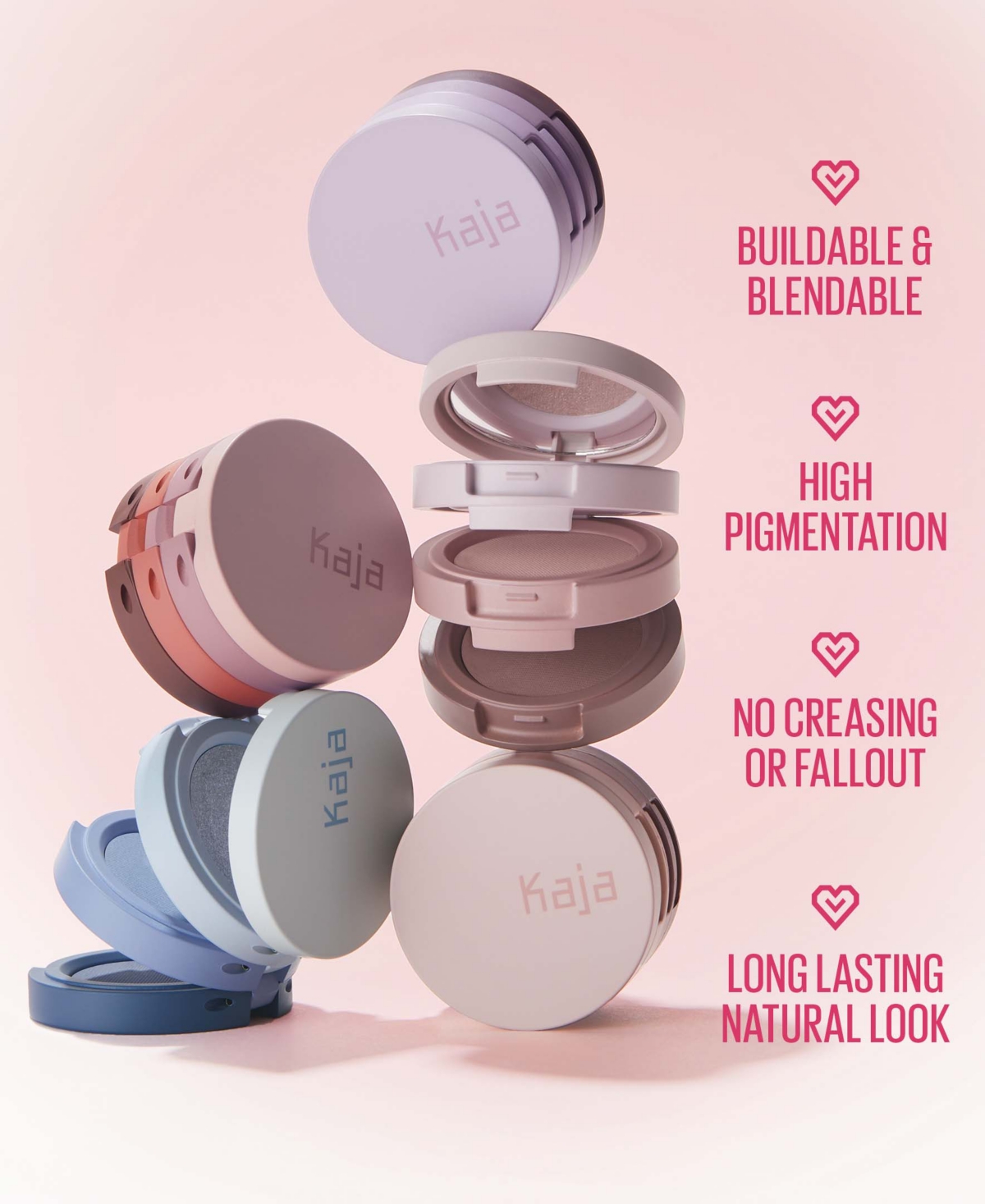 Kaja Eye Bento Bouncy Eyeshadow Trio In Rose Macaron