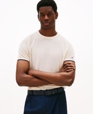 Tommy Hilfiger - Men's Relaxed Fit Short Sleeve Crewneck Knitted T-Shirt