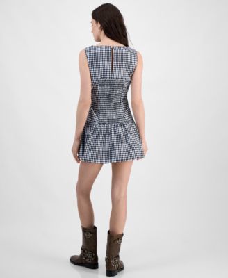 by IOT Juniors' Drop-Waist Sleeveless Mini Dress