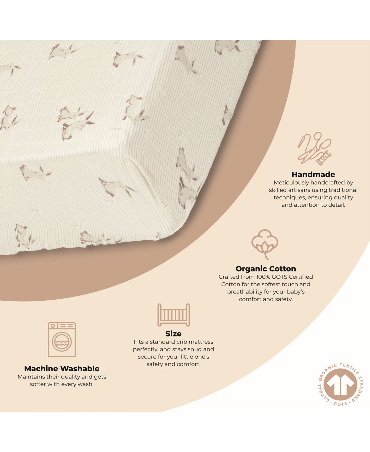Cotton Bunny Fitted Crib Sheet