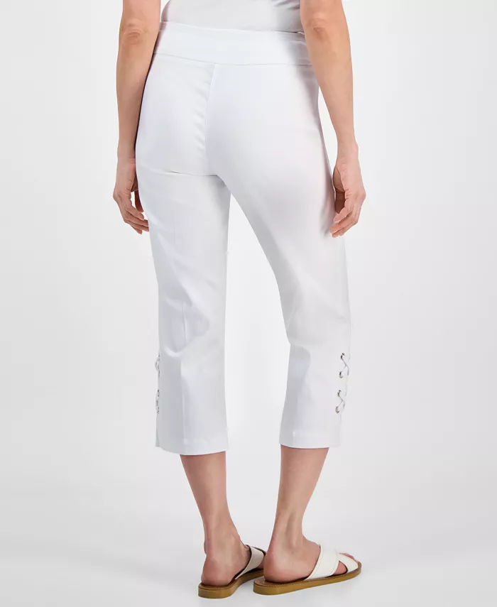 Women's Side Lace-Up Pull-On Capri Pants - thumbnail 5