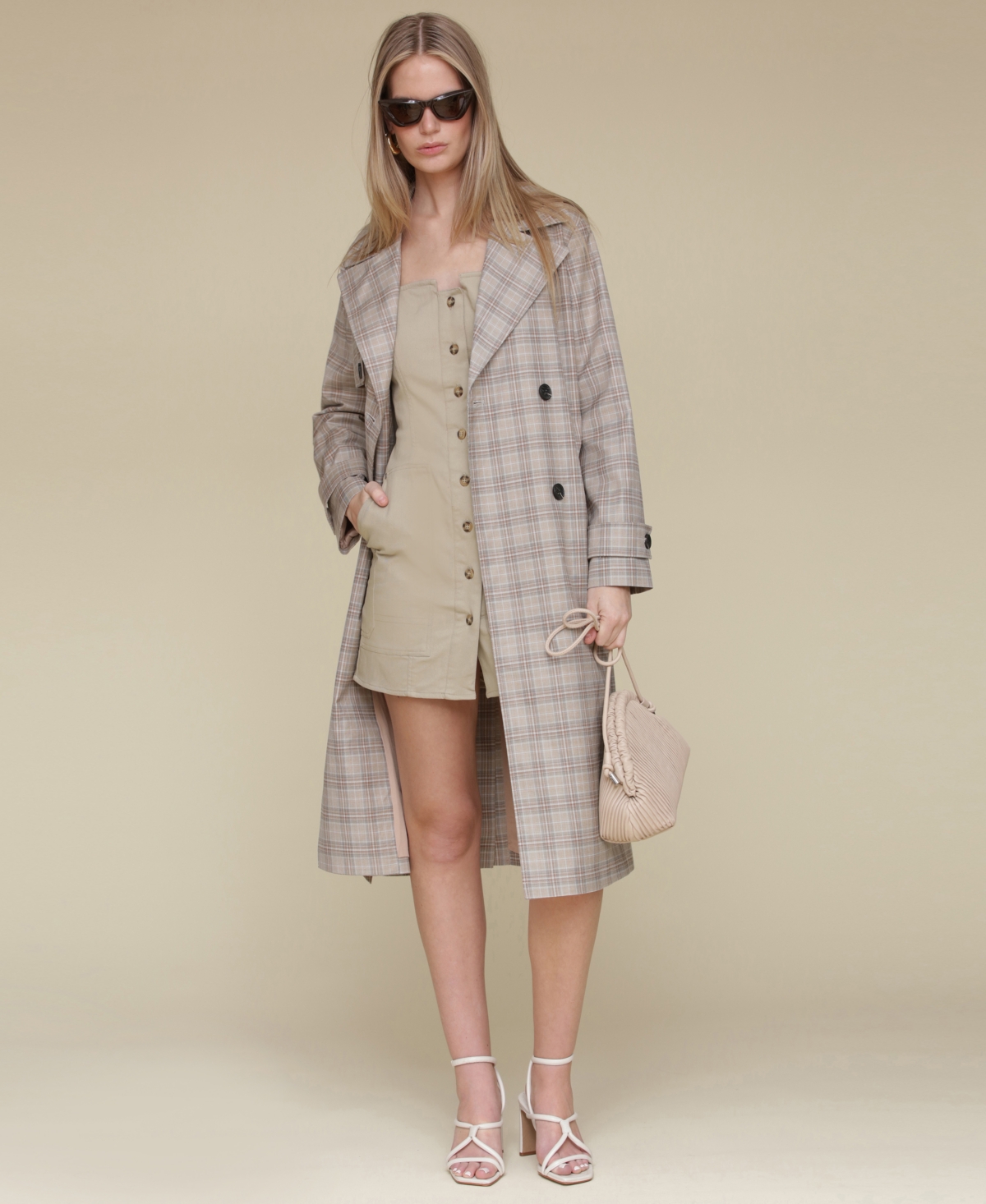 Avec Les Filles Utility Patch Dress In Sage