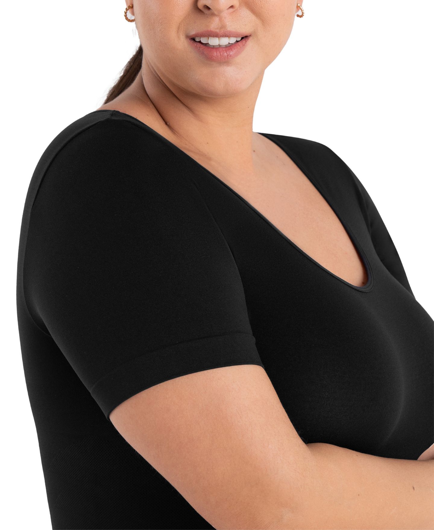 Женская футболка Shapermint Essentials Scoop Neck Shaping 48001, цвет: Чёрный — фото 3
