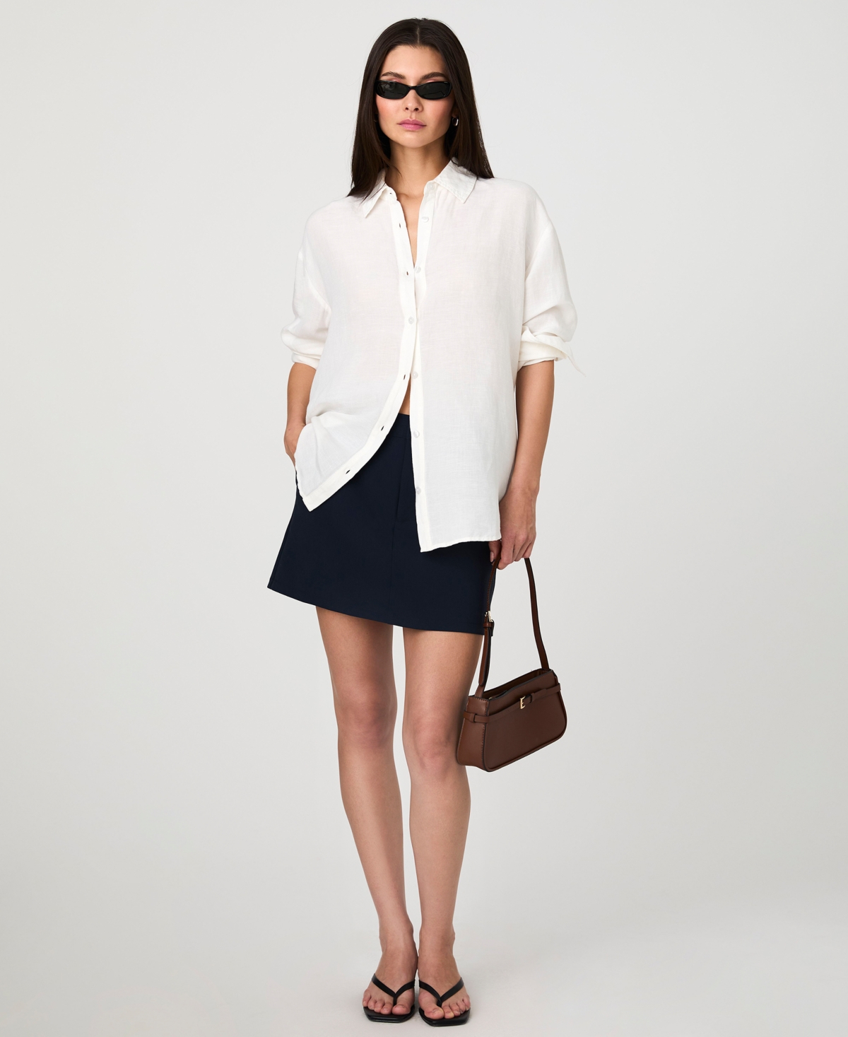 FRENCH CONNECTION WOMEN'S BIRDIE OVERSIZED SHIRT 