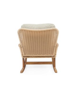 Streamdale Modern 3-piece outdoor set, rocking chairs, table, beige cushions