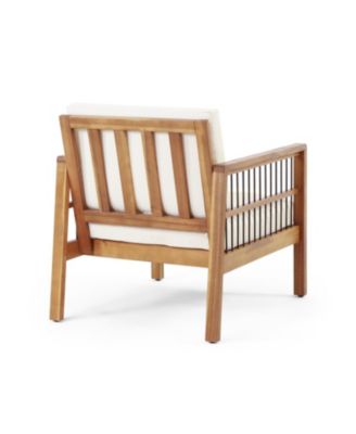 Streamdale Acacia club chairs (set of 2), Deep seating, soft beige cushions, teak finish