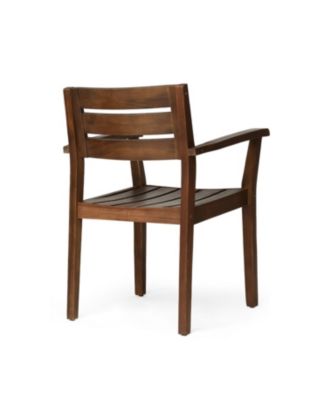 Streamdale Stamford Acacia Wood Dining Chairs (Set of 2) - Dark Brown
