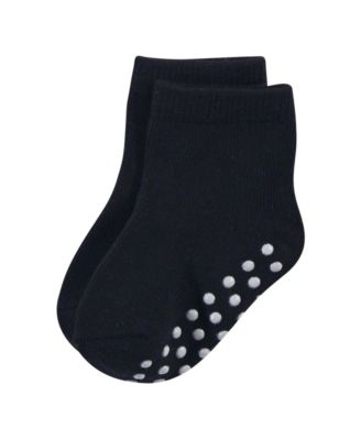 Baby Boys Natural Kids' Eight-Pair Non Skid Crew Socks