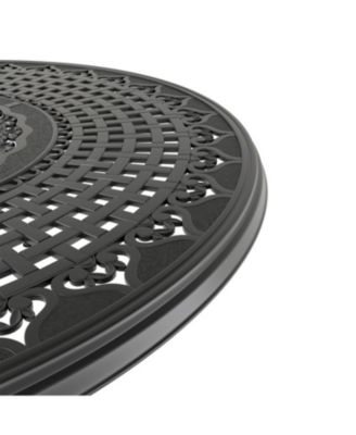 Streamdale 5-Pc Cast Aluminum Dining Set, 4 Swivel Chairs, 47" Round Table