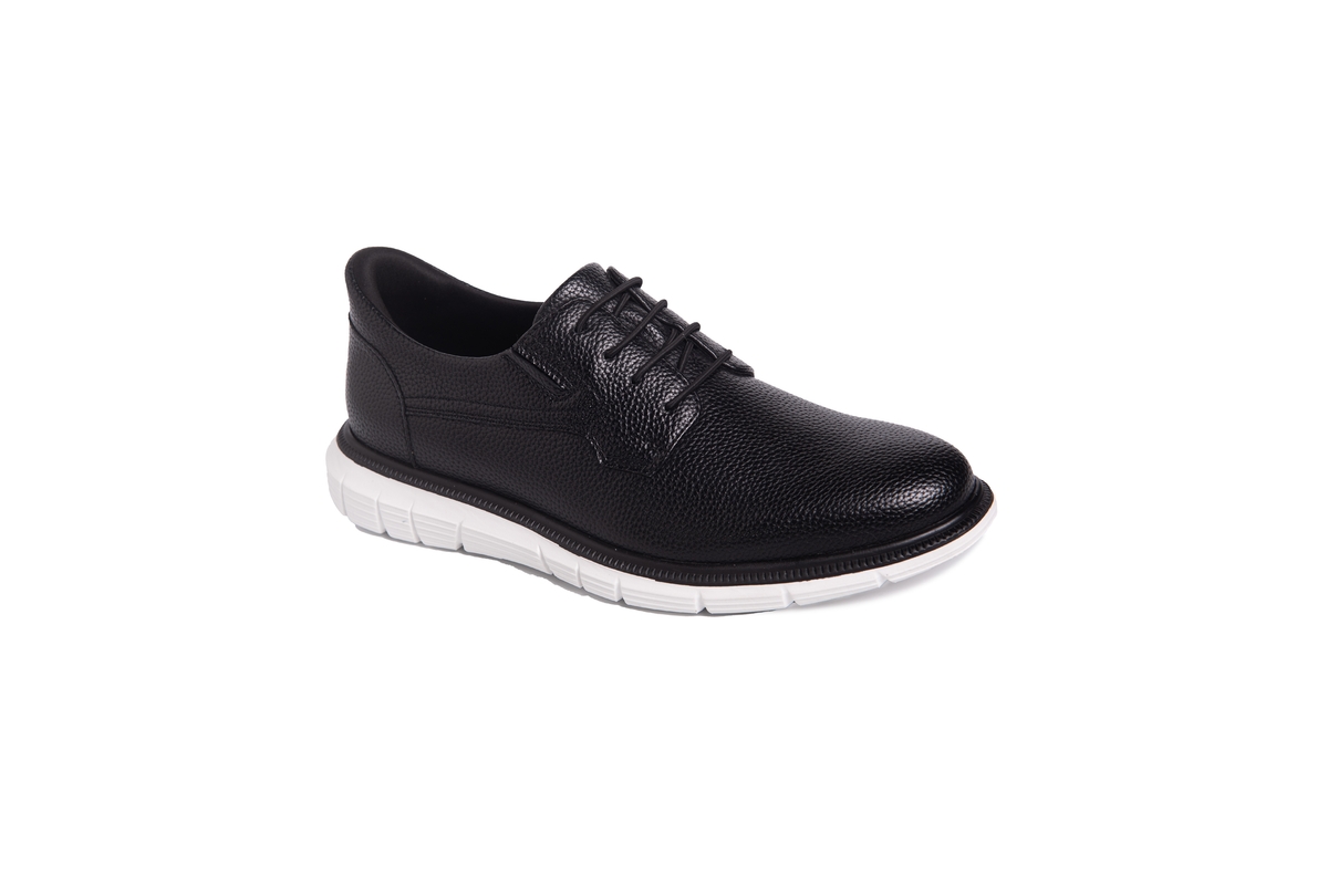 Men's Cloud Street Hands-Free Slip On Lightweight Leather Oxfords - Cognac grainy leather