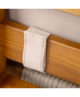 Acacia Patio Chairs (Set of 2), Rope Back, Cushions, Light Brown