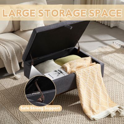  Mid-century modern storage bench/coffee table, Assembled, Living/entry/family room