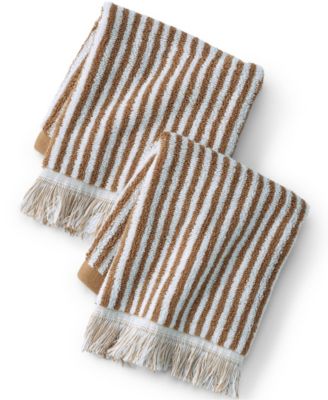 Cotton Yarn-dyed Stripe 2-Piece Washcloth Set