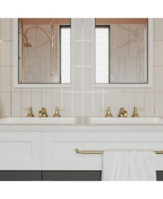 8 in. Widespread Double Handle 3 Hole Bathroom Faucet Water-Saving with Metal Drain