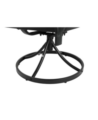 Streamdale 7pc Patio Dining Set, Wicker, Swivel Rockers, Cushions, Table