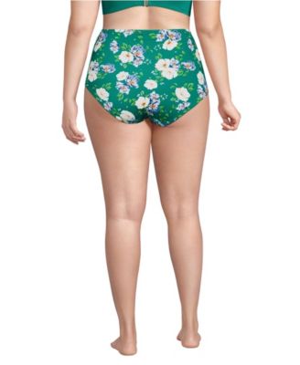 Plus Size Sculpting Suit High Waisted Bikini Bottoms
