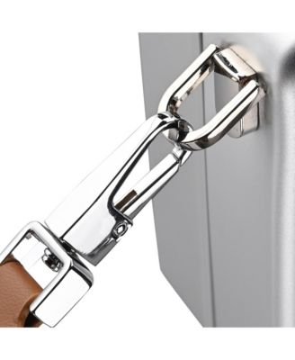 Mini Suitcase Crossbody Bag Portable Hard Shell Aluminum Cosmetic Makeup Case with Adjustable Strap Travel Handbag for Makeup Artist,Red