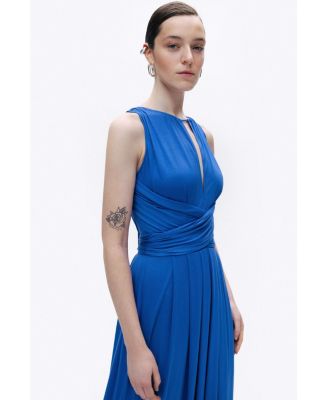 Women's Maxi Dress with Belt Detail