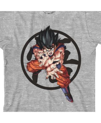 Boys Goku w/ Symbol Graphic Youth Athletic Heather T-Shirt-XL