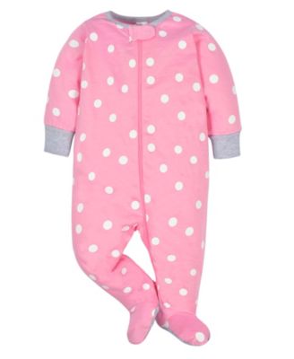Baby Girls Sleep N' Play Pajamas, 4-pack