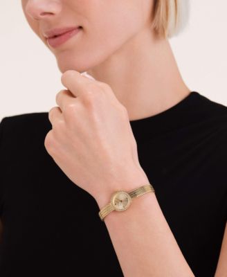 Mini Small Edit Women's Gold Tone Stainless Steel Bracelet Watch 20.4mm