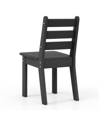 Outdoor HDPE Kids Plastic Toddler Dining Chair (Set of Two)