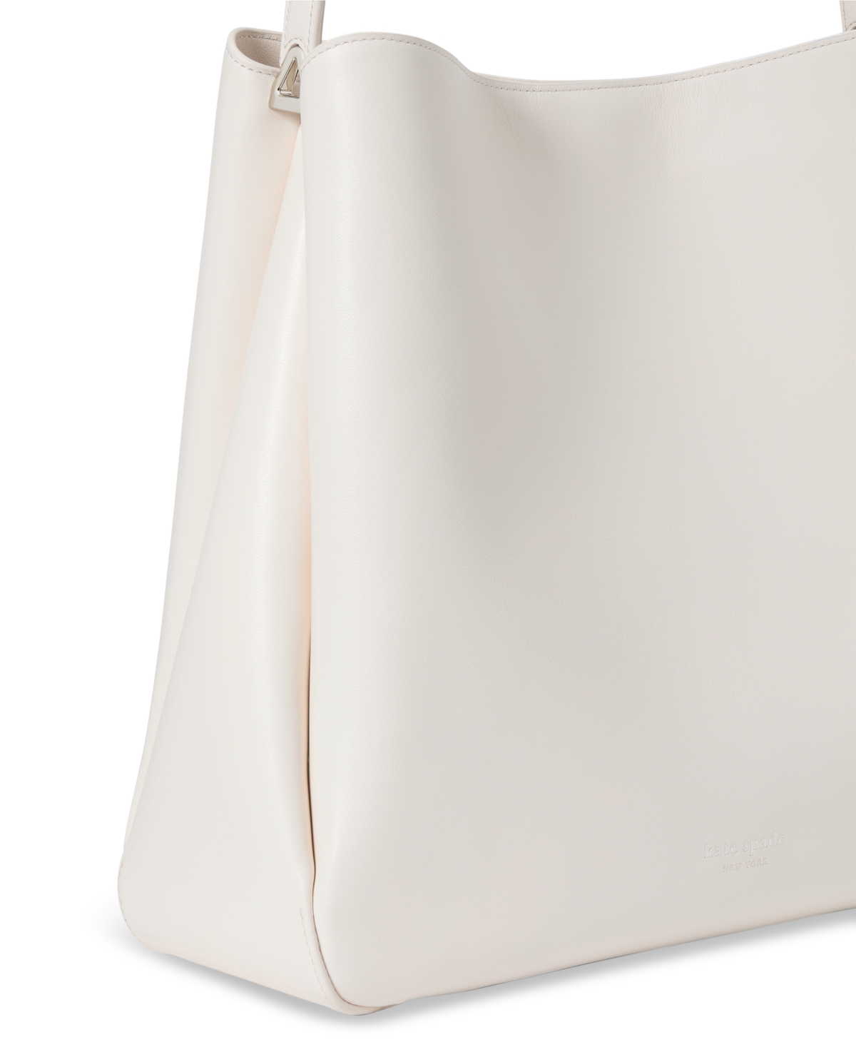Kate Spade Grace Medium Leather Hobo Bag In White