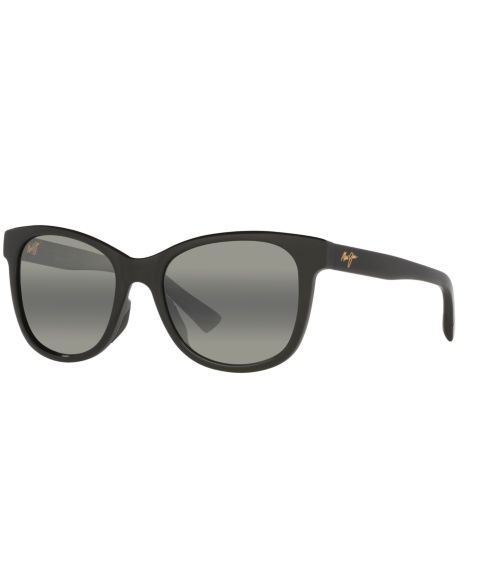 Женские солнцезащитные очки Maui Jim Kiopaa Polarized Sunglasses, MJ000787, цвет: Чёрный блестящий
