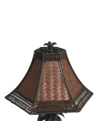 26" French Verdi Woven Rattan Shade Table Lamp