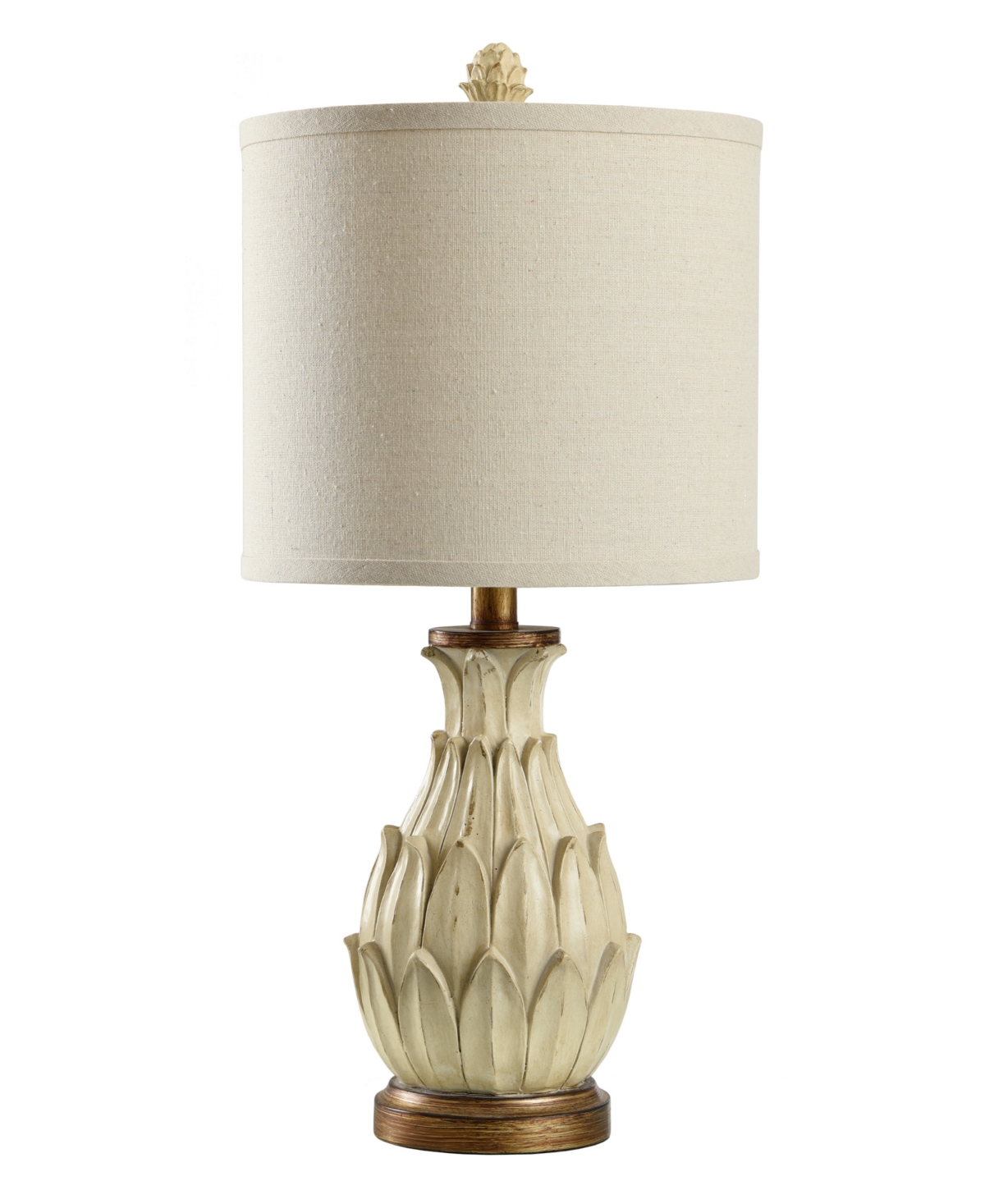 STYLECRAFT HOME COLLECTION 23.5" MINI ARTICHOKE HARDBACK FABRIC TABLE LAMP 
