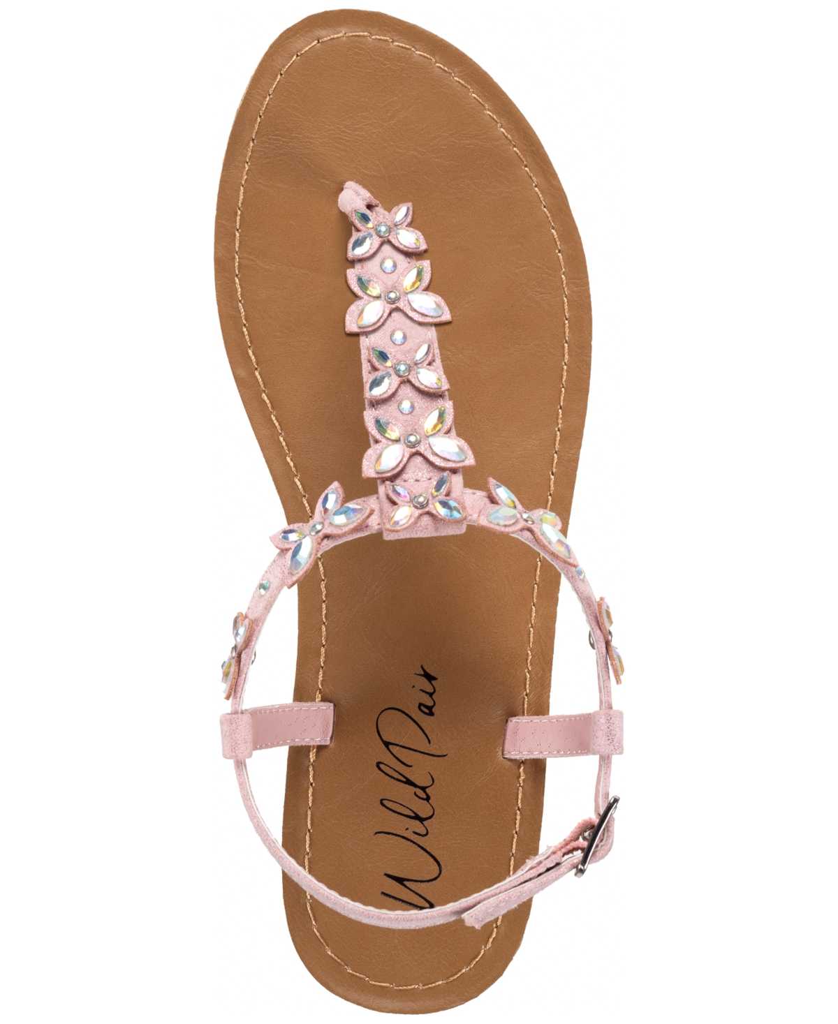 Shop Wild Pair Women's Krisleyy Flat Sandals, Exclusively At Macy's In Mauve Bling