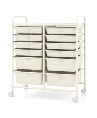 12 Drawers Rolling Cart Storage Scrapbook Paper Studio