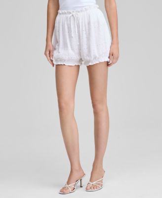 Women's Eyelet Embroidered Cotton Shorts, Exclusively at Macy's