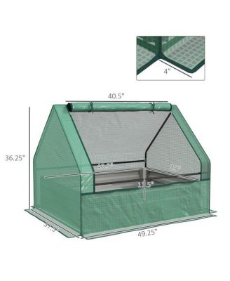 Green and Silver Mini Greenhouse – Stylish Compact Solution for Indoor and Outdoor Gardening