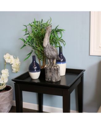 Outdoor Polystone Nautical Pelican's Perch Garden Patio Lawn Landscape Statue - 22" - Gray