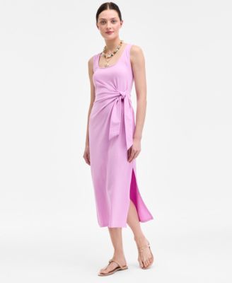 On 34th - Women's Side-Tie Tank Midi Dress
