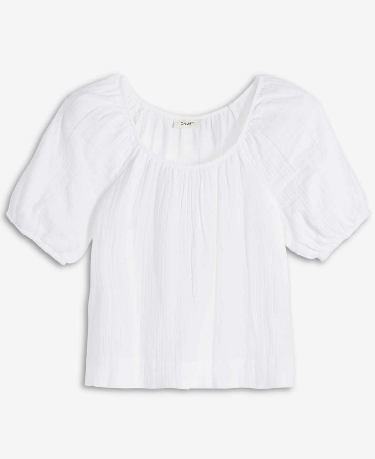 On 34th Women's Cotton Gauze Scoop-neck Top, Exclusively At Macy's