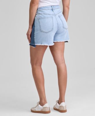 Women's Spliced Step-Hem Jean Shorts, Exclusively at Macy's