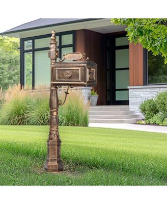 Decorative Large Mailbox with Post for Stylish and Durable Outdoor Mail Storage