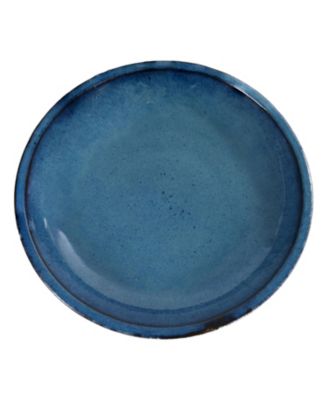 Nantes Ceramic Bird Bath with Lava Finish - White Distressed Ceramic Finish - 16" H