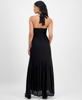 Women's Pintuck-Pleat Halter Maxi Dress, Exclusively at Macy's